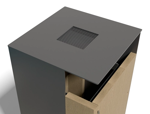 Corbeille Colorplast avec cendrier