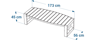 Table basse Escapade ovale (dimensions)