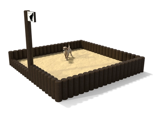 Espace chien rondins