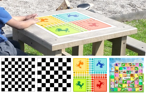 Table Pimpom avec plateau jeu