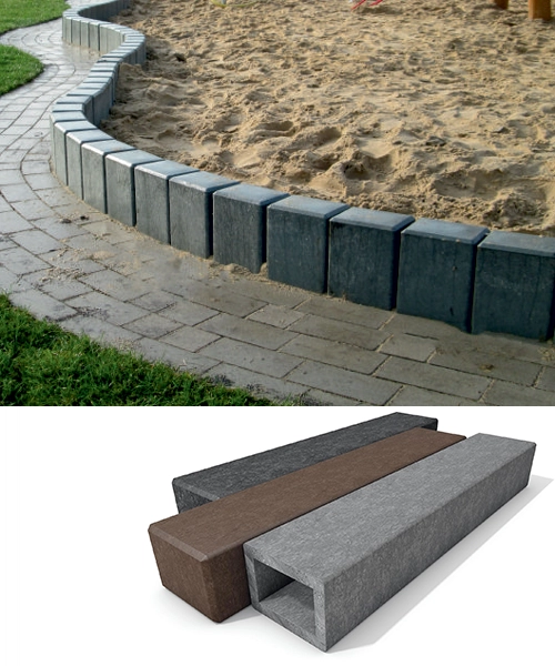 Retenue de terre rondin rectangle