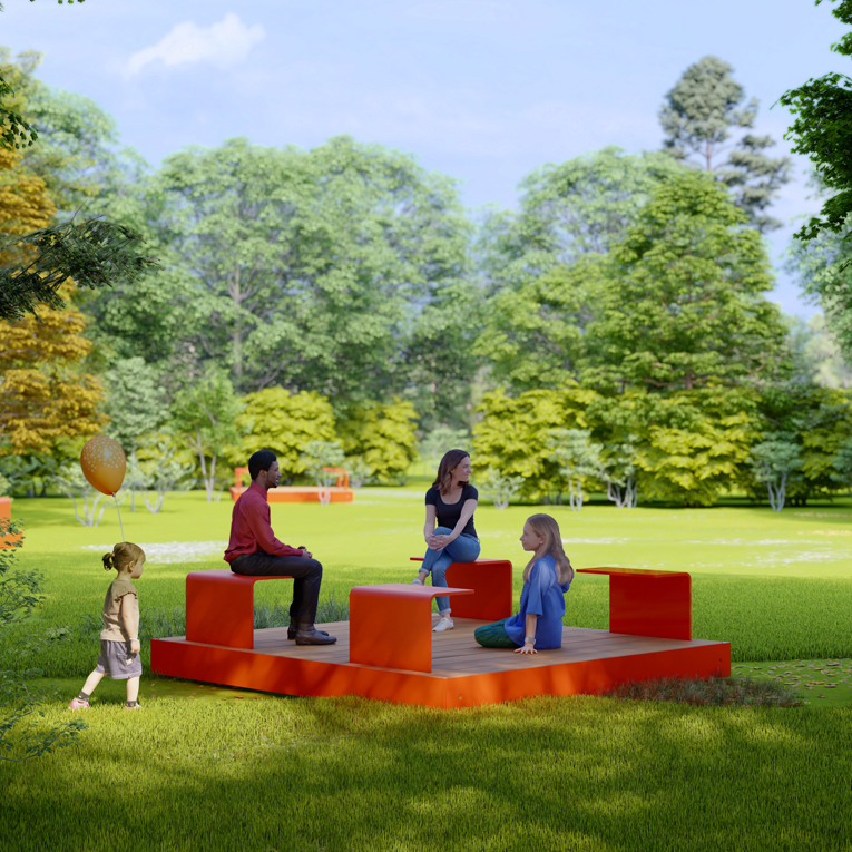 Mobilier coworking extérieur