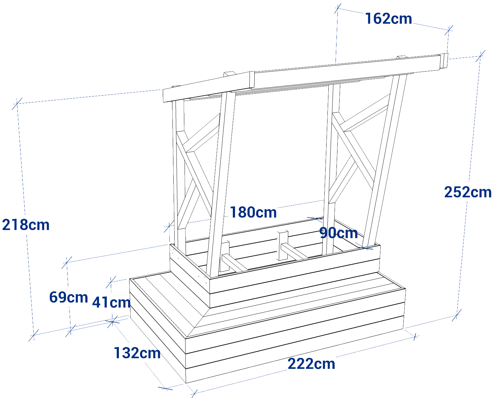 Pergola Espace (vue plan)
